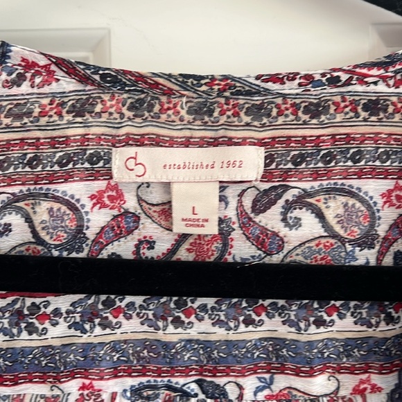 Christopher & Banks Size Large Shear Boho Blouse - Picture 4 of 9